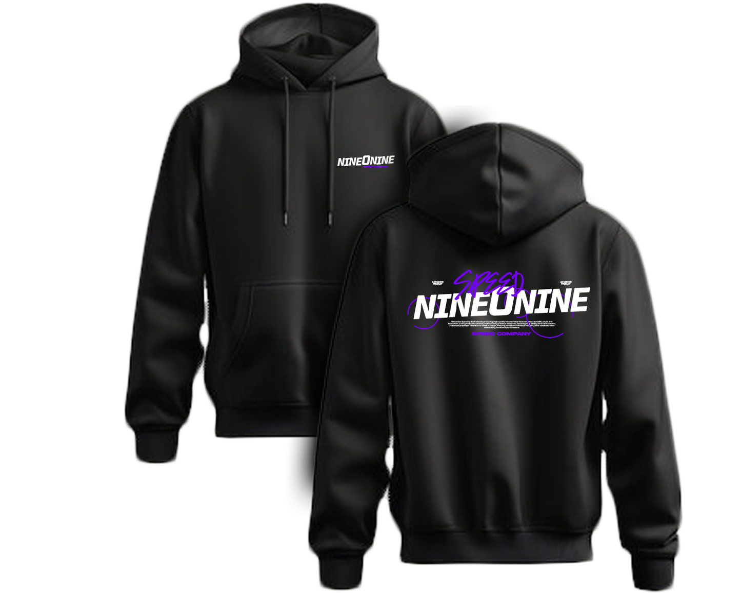 NINEONINE SPEED HOODIE BLACK