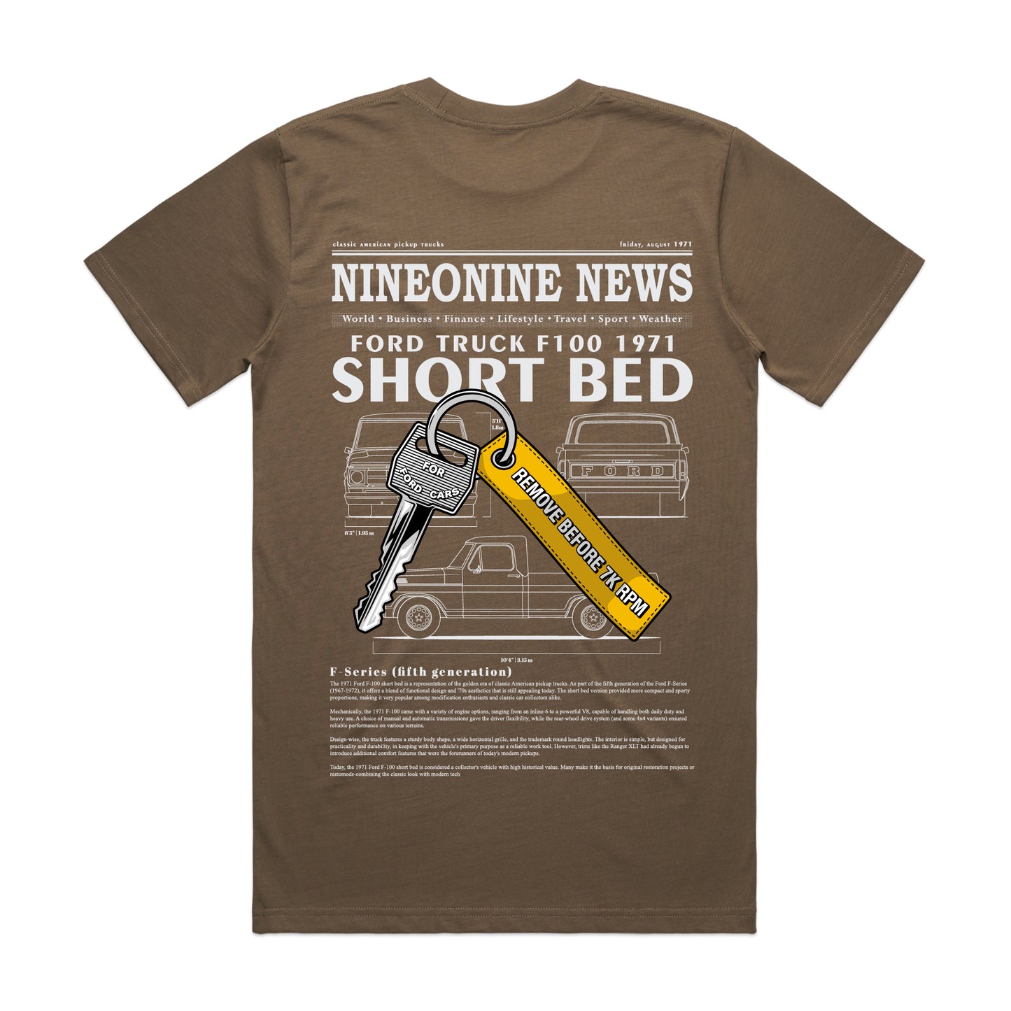 F100 Jet Tag Tee! Brown